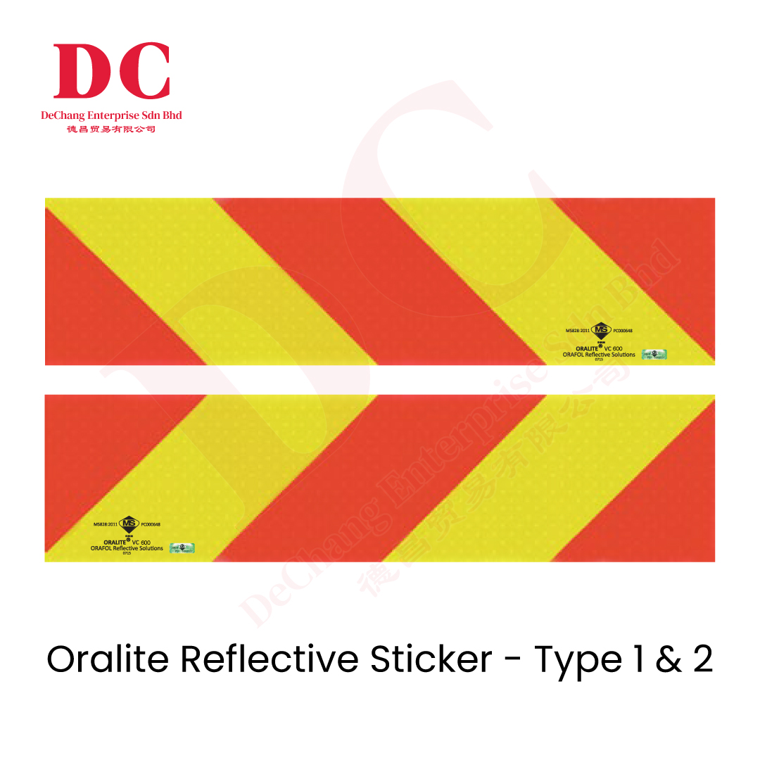 Oralite® VC600 Reflective Sticker – Type 1 & 2 - De Chang